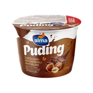 Šokolado ir lazdyno riešutų skonio pudingas ALMA 5,4% rieb., 230 g