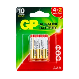 Baterija GP ALKALINE LR03/AAA B4+2