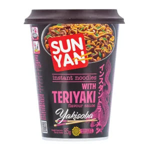 Greitai paruošiami makaronai Sun Yan Yakisoba su terijakio skonio padažu