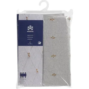 Staltiesė WINTERIA šviesiai pilka 140x240 cm