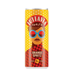 Aromatizuotas vyno gėrimo kokteilis TUTTAVIA ORANGE SPRITZ (5%), 250 ml