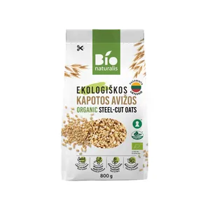 Ekologiškos pilno grūdo kapotos avižos Bionaturalis 800g