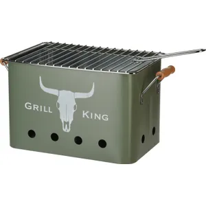 Nešiojamas lauko grilius BBQ žalias
