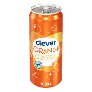 Apelsinų skonio gazuotas gėrimas CLEVER, 330 ml