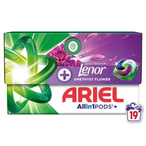 Skalbimo kapsulės ARIEL Amethyst Flower, 19 skalb.