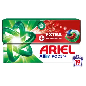 Skalbimo kapsulės ARIEL Extra Clean, 19 skalb.