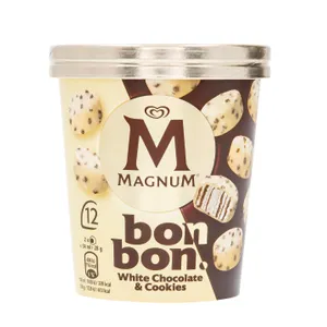 Valgomieji ledai MAGNUM WHITE CHOCO&COOKIE, 168 g