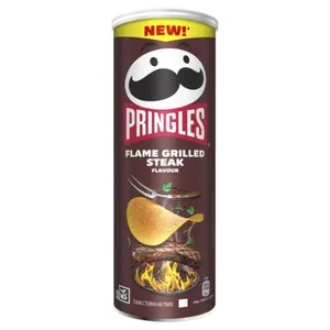 Užkandis PRINGLES ant ugnies kepto kepsnio skonio, 165g
