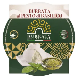Sūris burata su bazilikais BURATA CAMPANA, 52% rieb., 250 g