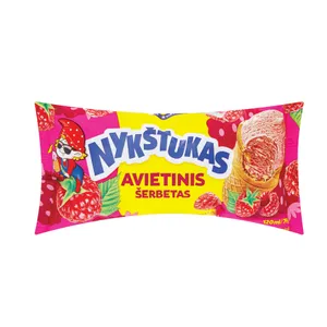 Avietinis šerbetas 'NYKŠTUKAS' vaf.puod.120ml/76g