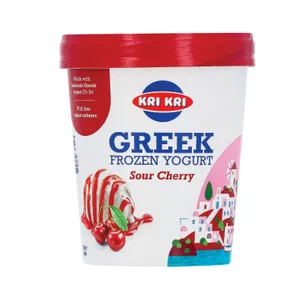 Kri Kri ledai su graikišku jogurtu ir vyšniomis, 450 ml