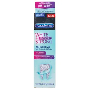 RAPID WHITE White + Booster Strong dantų pasta, balinamoji, 75 ml