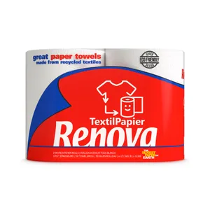 Popieriniai rankšluosčiai Renova Textil Papier 2 vnt. 3 sl. 100 lap.