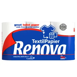 Tualetinis popierius Renova Textil Papier 6 vnt. 4 sl. 140 lap.