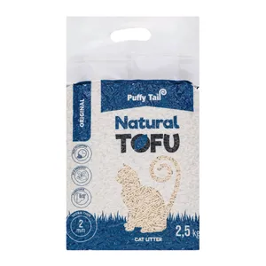 Tofu kraikas PUFFY TAIL ORIGINAL, 2 mm granulės, 2,5 kg