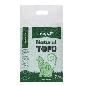 Tofu kraikas PUFFY TAIL, su žaliosios arbatos ekstraktu, 2 mm granulės, 2,5 kg