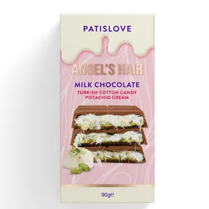 Pieninis šokoladas PATIS LOVE ANGEL’S HAIR (PISTACHIO CREAM), 90g