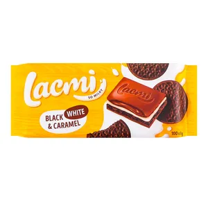 Pieninis šokoladas LACMI BLACK, WHITE & CARAMEL,100 g