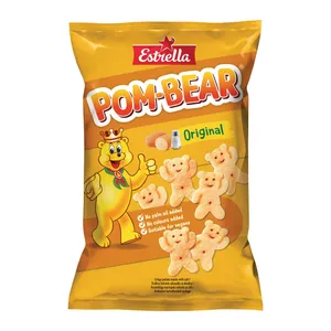 Sūrio skonio traškus bulvių užkandis ESTRELLA POM-BEAR, 65 g