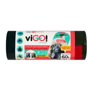 VIGO! MAGIC šiukšlių maišai su elastine juosta 60 l, 8 vnt