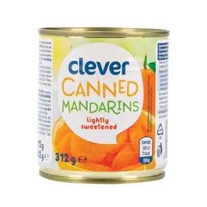 Konservuoti mandarinai sirupe CLEVER, 314 ml