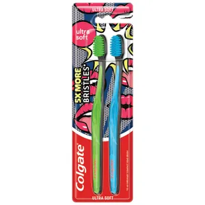 COLGATE DANTŲ ŠEPETĖLIS Ultra Soft 2pack