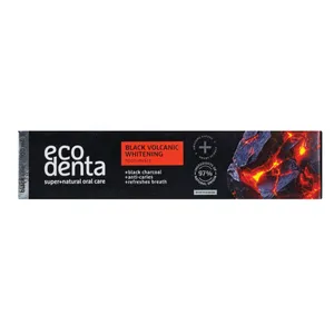 ECODENTA juoda balinamoji dantų pasta su vulkano mineralais 100ml