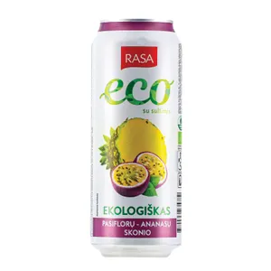 RASA ECO pasiflorų ir ananasų sk. gaz. gėr. su sultimis 0,5l skard. 