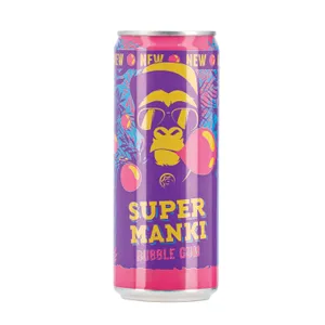 Gaivusis gėrimas Super Manki Bubble Gum 0,33L Sk