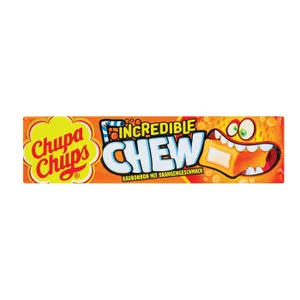 Kramtomieji saldainiai CHUPA CHUPS INCREDIBLE CHEW, apelsin. skonio, 45g