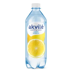 Lengvai gazuotas stalo vanduo su citrinos aromatu AKVILĖ, 0,6 l
