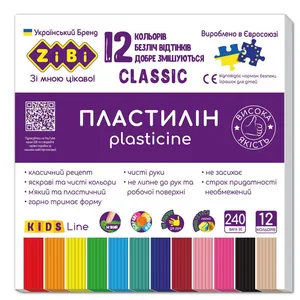 Plastilinas CLASSIC KIDS Line 12sp 240g 