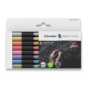 Žymeklių rinkinys SCHNEIDER METALO ASORTI 8 SPALVOS