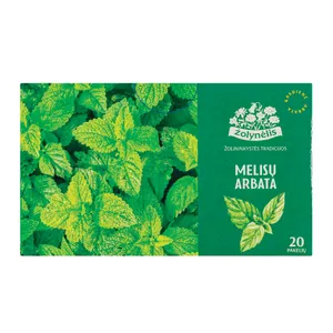 20 vnt žolelių arbata Melisų lapai 30g, (1,5g x 20vnt)