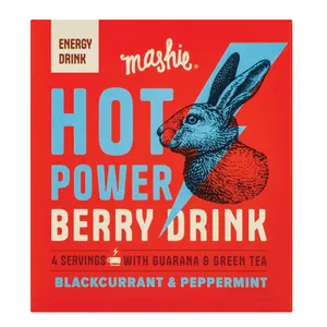 Energinė juodųjų serbentų ir mėlynių tyrė MASHIE HOT POWER dėžutė (40ml x 4vnt)