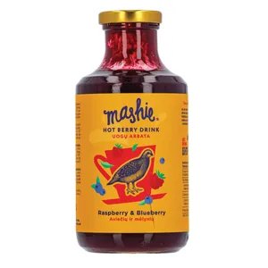 Uogų tyrė MASHIE Original, aviečių ir mėlynių, 500 ml. 
