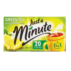 Žalioji arbata JUST A MINUTE LEMON, 20vnt. x 1,4g