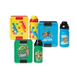 Pietų dėžutės su gertuve rinkinys LEGO, žalios spalvos