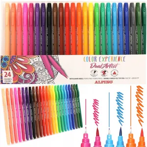Dvipusiai flomasteriai ALPINO Color Experience, 24 vnt