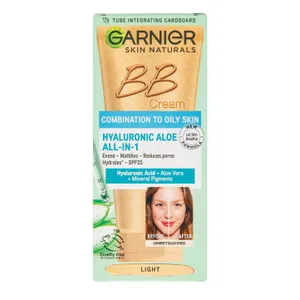GARNIER Hyaluronic Aloe BB kremas riebiai ir mišriai odai, šviesus atspalvis, 50 ml