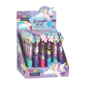 Trinamas rašiklis COLORINO, Rainbow Unicorns, mėlynas
