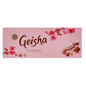 Pieninio šokolado saldainiai su lazdyno riešutų kremo įdaru, 250g GEISHA
