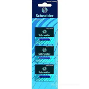 Ištrinamo rašalo kapsulės SCHNEIDER, 3x6 vnt, mėlynos