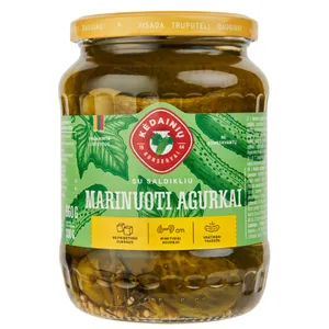 Marinuoti AGURKAI Kėdainių Legendiniai 0.72/660/330g (gkkf) KKF (EN/LT)