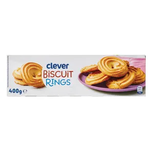 Biskvitiniai sausainiai žiedai CLEVER, 400 g