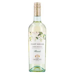 Baltasis pusiau sausas vynas CASA CHARLIZE FLOREALE PINOT GRIGIO TERRE SICILIANE (12%), 750 ml