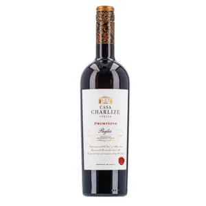 Raudonasis pusiau sausas vynas CASA CHARLIZE PRIMITIVO PUGILIA (13,5%), 750 ml