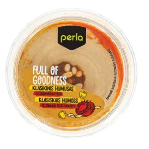 Klasikinis humusas su raudonuoju pesto, 160 g