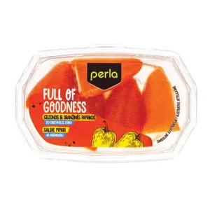 Geltonos ir oranžinės paprikos su grietinėlės sūriu