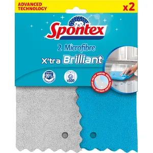 SPONTEX mikropluošto šluostės  X'TRA BRILLANT X2 